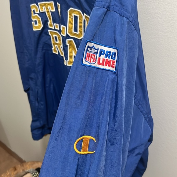 90’s St. Louis Rams Champion NFL Pullover Windbreaker Jacket Size XL - Picture 5 of 9
